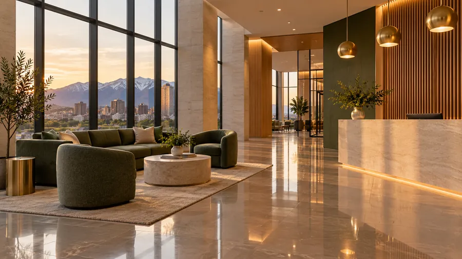Office lobby after hours
